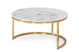 VIG Furniture Modrest Jenkin - Modern Gold and Marble Coffee Table Set VGYUHD-CT024