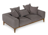 VIG Furniture Divani Casa Corina - Modern Grey Linen Loveseat VGUIMY694-L