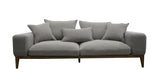 VIG Furniture Divani Casa Corina - Modern Grey Linen Loveseat VGUIMY694-L