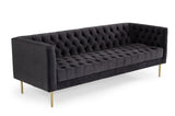 VIG Furniture Divani Casa Chavez - DK Grey Velvet Sofa VGUIMF63-A