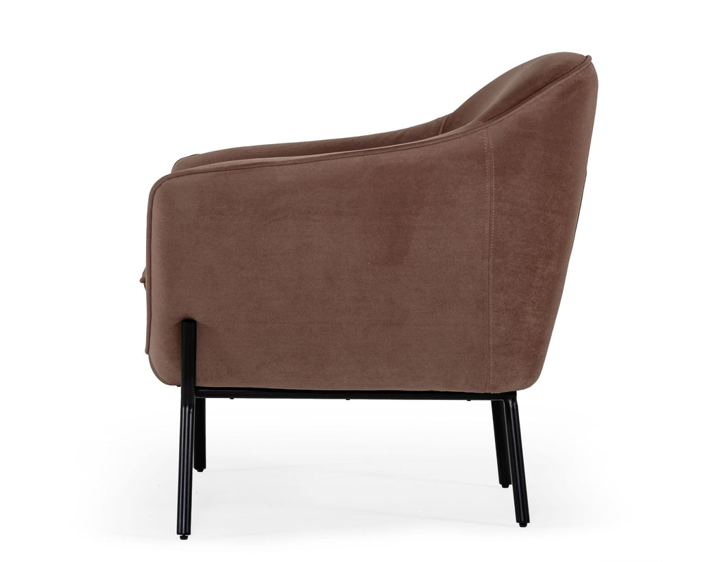 VIG Furniture Modrest Joiner - Modern Taupe Velvet Armchair  VGUIMY431-TAUPE