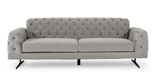VIG Furniture Divani Casa Sepulveda - Modern Grey Fabric Sofa VGUIMY488