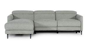 VIG Furniture Divani Casa Lupita - Modern Grey Fabric Left Facing Sectional Sofa VGKMKM.5000-LF