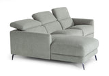 VIG Furniture Divani Casa Lupita - Modern Grey Fabric Left Facing Sectional Sofa VGKMKM.5000-LF