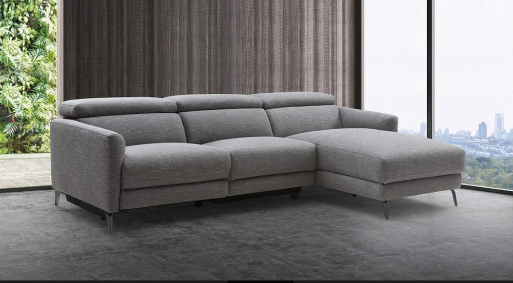VIG Furniture Divani Casa Lupita - Modern Grey Fabric Right Facing Sectional Sofa VGKMKM.5000-RF