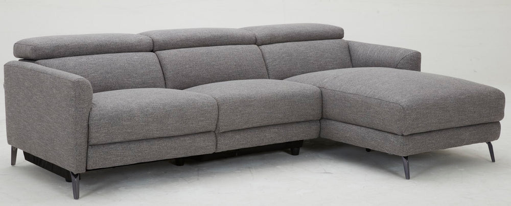 VIG Furniture Divani Casa Lupita - Modern Grey Fabric Right Facing Sectional Sofa VGKMKM.5000-RF