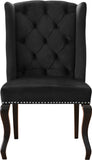 Suri Velvet / Engineered Wood / Metal / Foam Contemporary Black Velvet Dining Chair - 23" W x 26" D x 41" H