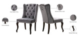 Suri Velvet / Engineered Wood / Metal / Foam Contemporary Grey Velvet Dining Chair - 23" W x 26" D x 41" H