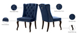 Suri Velvet / Engineered Wood / Metal / Foam Contemporary Navy Velvet Dining Chair - 23" W x 26" D x 41" H