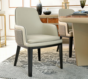 VIG Furniture Modrest Maxwell - Glam Beige and Grey Dining Chair VGVCB8766W