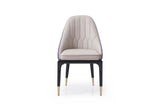 VIG Furniture Modrest Marco - Modern Glam Beige & Blue Dining Chair VGVCB1869-BLU-DC