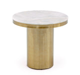 Modrest Rocky - Glam White & Gold End Table