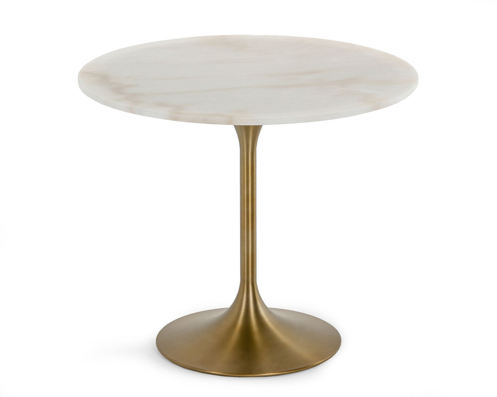 VIG Furniture Modrest Collins - Glam White Marble & Gold Dining Table VGGMM-DT-1089