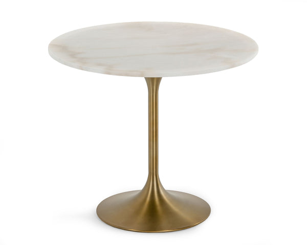 VIG Furniture Modrest Collins - Glam White Marble & Gold Dining Table VGGMM-DT-1089