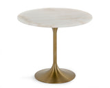 VIG Furniture Modrest Collins - Glam White Marble & Gold Dining Table VGGMM-DT-1089