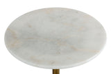 VIG Furniture Modrest Collins - Glam White Marble & Gold End Table VGGMM-ET-1089A