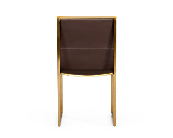 VIG Furniture Modrest Dalton - Modern Brown Leatherette Dining Chair ( Set of 2 ) VGGMDC-305-DC