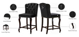 Suri Velvet / Engineered Wood / Metal / Foam Contemporary Black Velvet Stool - 20.5" W x 22.5" D x 41.5" H