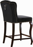 Suri Velvet / Engineered Wood / Metal / Foam Contemporary Black Velvet Stool - 20.5" W x 22.5" D x 41.5" H