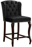 Suri Velvet / Engineered Wood / Metal / Foam Contemporary Black Velvet Stool - 20.5" W x 22.5" D x 41.5" H