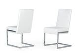 VIG Furniture Modrest Batavia - Modern White Dining Chair (Set of 2) VGEWF3131BK-WHT