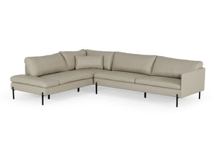 VIG Furniture Divani Casa Sherry - Modern Grey Leather Left Facing Sectional Sofa VGKKKF.1061Z-GRY-LAF-SECT