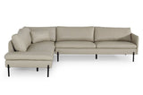 VIG Furniture Divani Casa Sherry - Modern Grey Leather Left Facing Sectional Sofa VGKKKF.1061Z-GRY-LAF-SECT