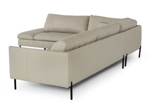VIG Furniture Divani Casa Sherry - Modern Grey Leather Left Facing Sectional Sofa VGKKKF.1061Z-GRY-LAF-SECT