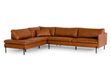 VIG Furniture Divani Casa Sherry - Modern Cognac Leather Left Facing Sectional Sofa VGKKKF.1061Z-CGN-LAF-SECT