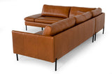 VIG Furniture Divani Casa Sherry - Modern Cognac Leather Left Facing Sectional Sofa VGKKKF.1061Z-CGN-LAF-SECT