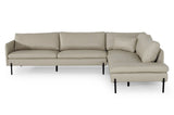 VIG Furniture Divani Casa Sherry - Modern Grey Leather Right Facing Sectional Sofa VGKKKF.1061Z-GRY-RAF-SECT