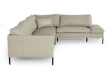 VIG Furniture Divani Casa Sherry - Modern Grey Leather Right Facing Sectional Sofa VGKKKF.1061Z-GRY-RAF-SECT