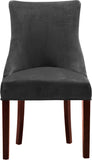 Hannah Velvet / Engineered Wood / Metal / Foam Contemporary Grey Velvet Dining Chair - 20.5" W x 25" D x 38.5" H