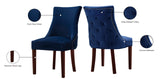 Hannah Velvet / Engineered Wood / Metal / Foam Contemporary Navy Velvet Dining Chair - 20.5" W x 25" D x 38.5" H