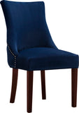 Hannah Velvet / Engineered Wood / Metal / Foam Contemporary Navy Velvet Dining Chair - 20.5" W x 25" D x 38.5" H