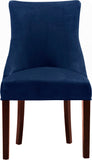 Hannah Velvet / Engineered Wood / Metal / Foam Contemporary Navy Velvet Dining Chair - 20.5" W x 25" D x 38.5" H