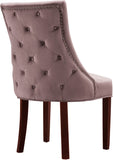 Hannah Velvet / Engineered Wood / Metal / Foam Contemporary Pink Velvet Dining Chair - 20.5" W x 25" D x 38.5" H