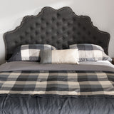 Baxton Studio Hilda Modern and Contemporary Dark Grey Fabric King Size Headboard