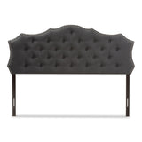 Baxton Studio Aurora Modern and Contemporary Dark Grey Fabric Queen Size Headboard