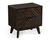 VIG Furniture Modrest Daisy Mid-Century Dark Acacia Nightstand VGWDKYOTO-NS