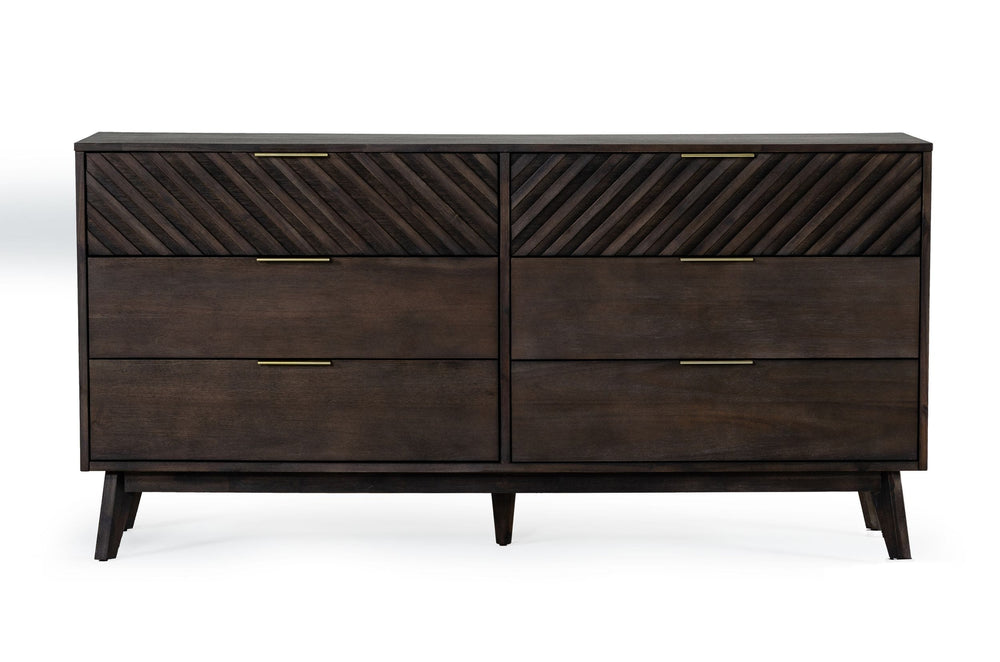 VIG Furniture Modrest Daisy Mid-Century Dark Acacia Dresser VGWDKYOTO-DRS