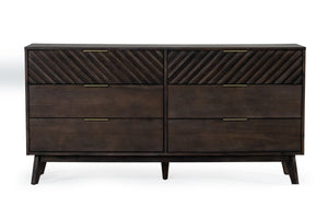 VIG Furniture Modrest Daisy Mid-Century Dark Acacia Dresser VGWDKYOTO-DRS