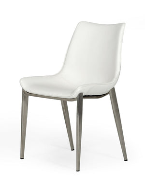 VIG Furniture Modrest Frasier - Modern White Eco-Leather Dining Chair (Set of 2) VGHR3505-WHT