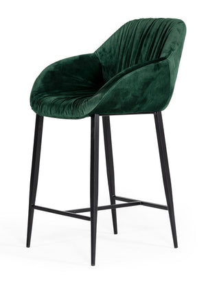 VIG Furniture Modrest Katrina - Modern Green Fabric Bar Stool VGEUMC-9389CH-BS