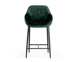 VIG Furniture Modrest Katrina - Modern Green Fabric Bar Stool VGEUMC-9389CH-BS