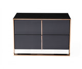 VIG Furniture Nova Domus Cartier Modern Black & Rosegold Nightstand VGVC-A002-N VGVC-A002-N