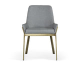 VIG Furniture Modrest Ganon - Modern Grey & Antique Brass Dining Chair VGGAGA-6736CH-GRY-DC