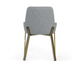 VIG Furniture Modrest Ganon - Modern Grey & Antique Brass Dining Chair VGGAGA-6736CH-GRY-DC