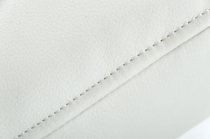 VIG Furniture Modrest Xane - Contemporary White & Brushed Stainless Steel Bench VGGAGA-8648BE-WHT-B