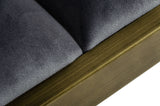 VIG Furniture Modrest Navi - Contemporary Grey Velvet & Antique Brass Bench VGGAGA8654BE-GRY-B